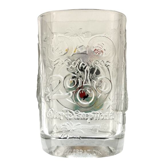 Walt Disney World 2000 McDonald's Exclusive Raised Drinking Glass Vintage Y2K - Picture 1 of 6